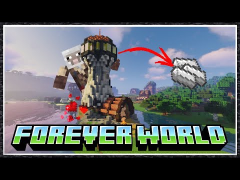 I Built My Forever Worlds First Villager Breeder and Iron Farm! [Episode 4]