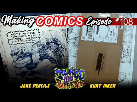 Episode #108 - Making Turbo Pit-Fighter Comic | Tweaks in lettering and Scanning artwork settings.