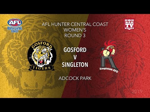 2019 AFL Hunter Central Coast Womens - Round 3 - Gosford Tigers v Singleton Roosters