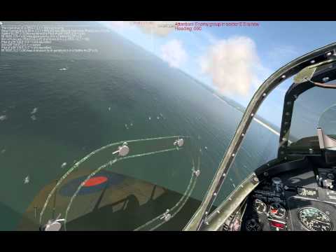 Cliffs of Dover --  Spitfire over channel