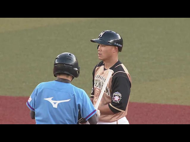 【7回表】大王炸裂!! ファイターズ・王柏融 勝ち越しのタイムリー2ベースヒットを放つ!! 2021年10月30日 千葉ロッテマリーンズ 対 北海道日本ハムファイターズ