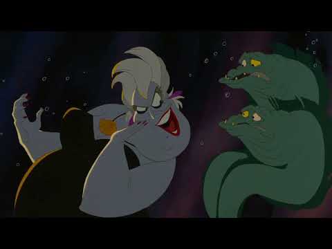 Ariel enters into a transmutation contract with Ursula (The Little Mermaid 1989)#thelittlemermaid