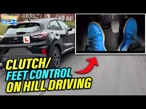 CLUTCH CONTROL ON HILL DRIVING: Traffic Light And Roundabout On Hill!