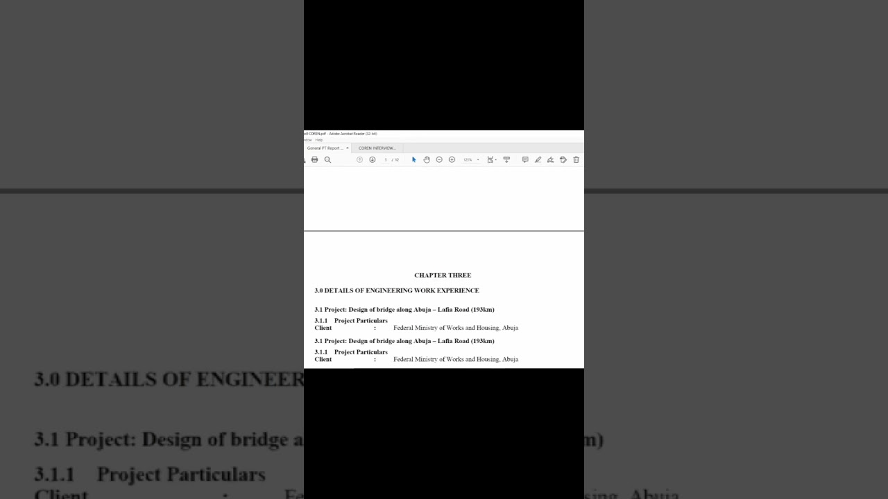 COREN Work Experience Report #COREN #engineers