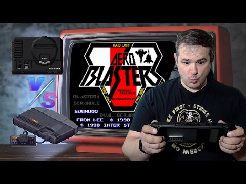 Sega Genesis Vs Turbographix 16 | Aero Blasters Comparison | Steam Deck Gaming | Retro Retrospective