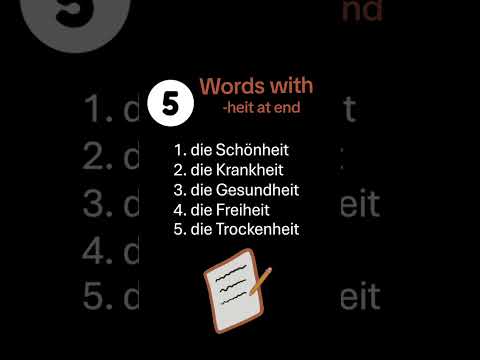 5 German Words with -heit at end | #shorts