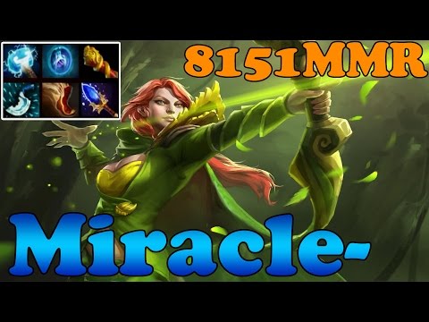 Dota 2 - Miracle- 8151MMR TOP 1 MMR in the World Plays WindRanger Vol 3 - Ranked Match Gameplay