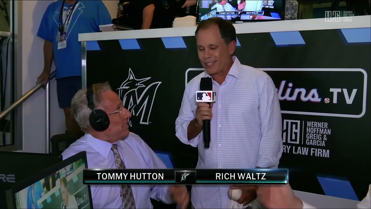 Rich Waltz surprises Tommy Hutton in the booth... and the two share one last home run call!