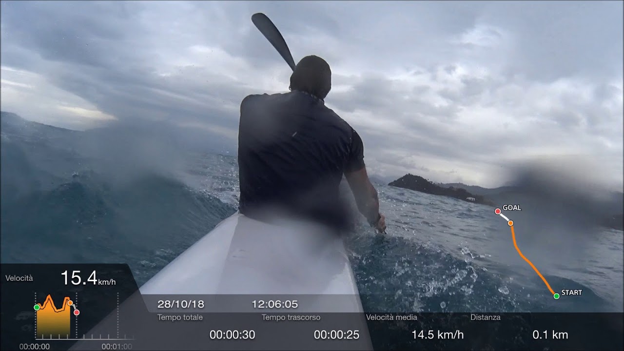 2 metri di scirocco a Sestri Levante Surfski