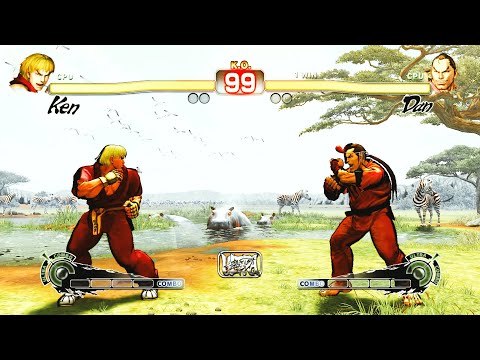 Ken vs Dan Hibiki (Hardest ) Street Fighter 4.