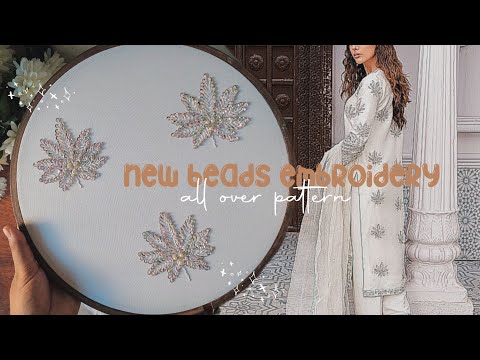 Beautiful all over embroidery pattern for dress💫 hand embroidery beads work design ✨