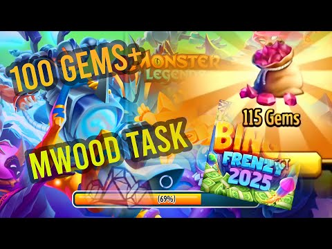 100+ Gems Task (Bingo Frenzy) & Tales Challenge PVP (Monster Legends) - YouTube