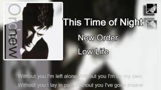 This Time of Night with lyrics by New Order