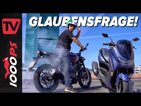 Pendlerkrieg! Roller gegen Motorrad Yamaha NMAX 125 vs. XSR 125 Test 2021 - kann das funktionieren?