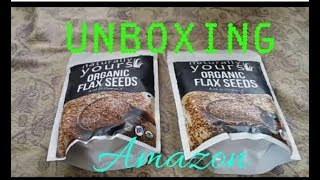 Unboxing Organic flax seeds by Amazon