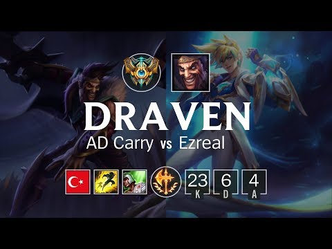 Draven AD Carry vs Ezreal - TR Challenger Patch 8.9