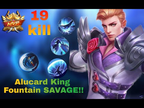 Alucard King Fountain SAVAGE!! - Top 1 Global Alucard Cold - Mobile Legends Gameplay And Build.