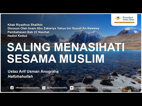 Kitab Riyadhus Shalihin | Bab 22 Hadist Kedua | Ustaz Arif Usman Anugraha, Hafizhahullah