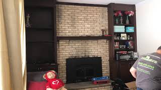 MantelMount MM540 Time Lapse Video Installation on Brick Fireplace