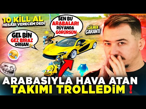 ARABALARIYLA HAVA ATAN TAKIMI TROLLEDİM 😀 Pubg Mobile