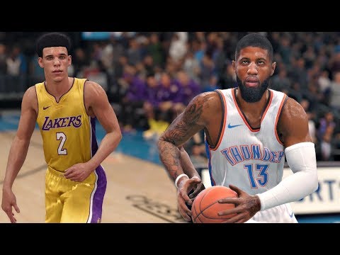 NBA Live 18 Gameplay | Oklahoma City Thunder vs Los Angeles Lakers (Westbrook & PG13 vs Lonzo Ball)