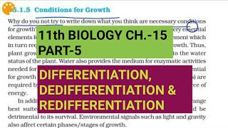 Class 11 Biology|Ch.-15 |Part-5||Differentiation,de & redifferentiation||Study with Farru