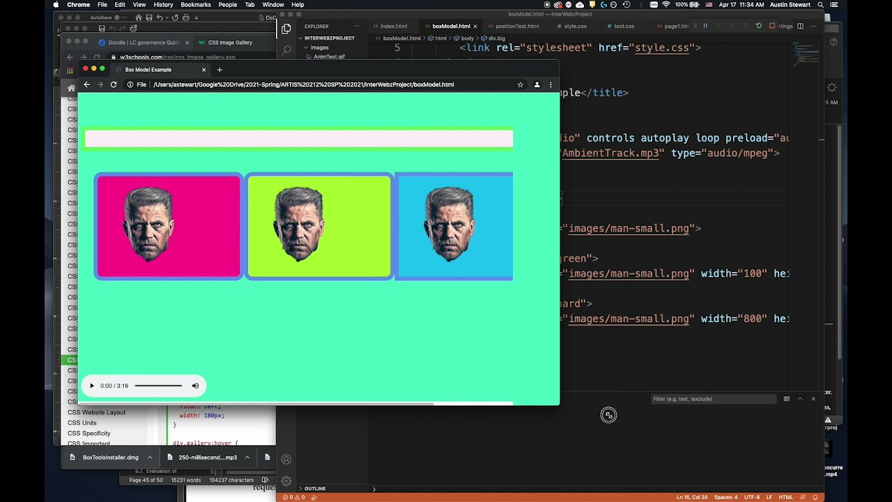 HTML/CSS : Tutorial 05 : CSS Positioning Part 1: Nested Divs, Margins, Padding.