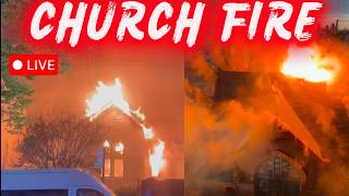 🔴 NYC Church ENGULFED in Flames | 5-Alarm Fire in Queens