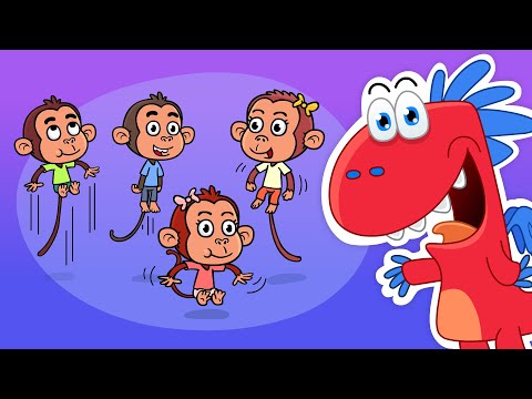 5 Malutkich Małpek Po Łóżku Skakało - Piosenki Dla Dzieci Smoka Edzia