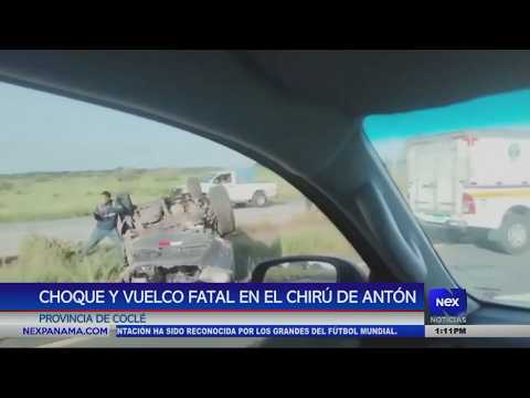 Choque y vuelco fatal en el Chirú de Antón, Colcé