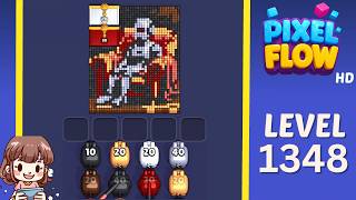 Pixel Flow Level 1348 Solution Walkthrough