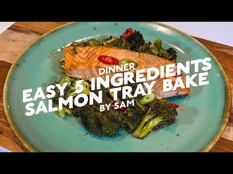 5 INGREDIENT RECIPE SALMON TRAY BAKE | LOW CARB, QUICK & EASY