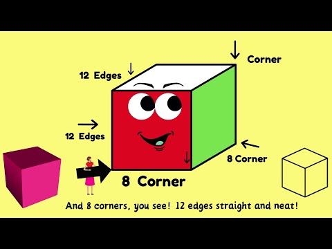 Learn About Faces, Edges and Vertices - 3D Shapes | Basic Geometry Kids Rhymes| Chutties Crazy Kids
