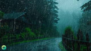 Som de Chuva Pesada no Telhado e Trovoadas - A Chuva de uma Noite de Verão Acalma e Ajuda a Dormir.