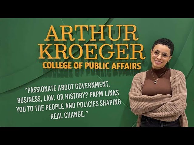 Watch Video: Meet Courtney and discover how Public Affairs and Policy Management is shaping future leaders!