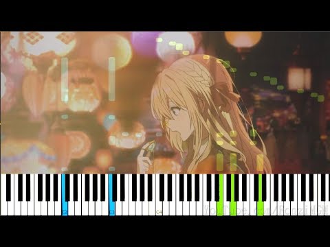 【FULL】[Violet Evergarden OP] "Sincerely" - TRUE (Synthesia Piano Tutorial)