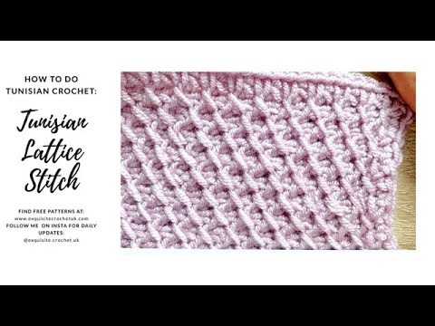 Tunisian Crochet 101: Tunisian Lattice Stitch