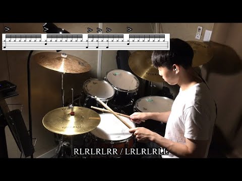 (25) 32nd note drum fills lesson Triple Paradiddle(32비트 드럼레슨)