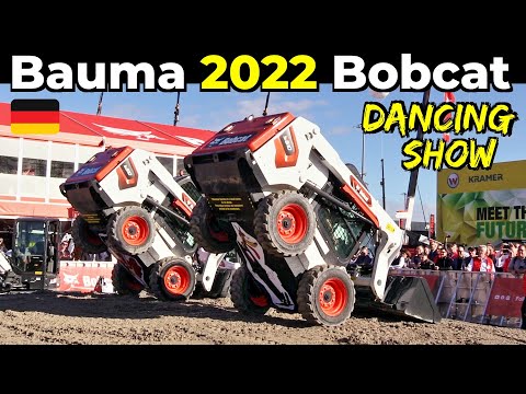 Bobcat Dancing Show at Bauma 2022 - Messe München - Bobcat S76 + bolt-On/Bolt-Off Quad Track Demo