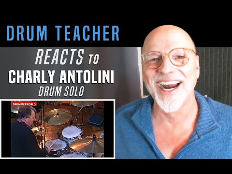 Drum Teacher Reacts to Charly Antolini - Drum Solo