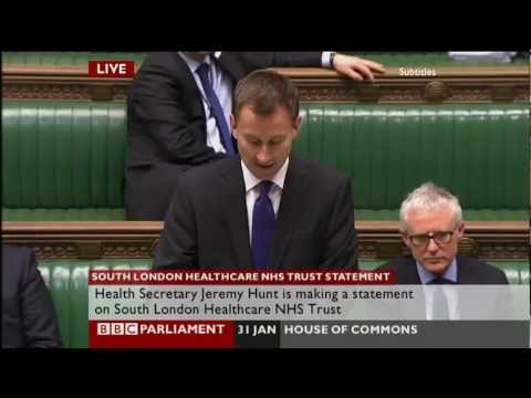 Jeremy Hunt in House of Commons – video | The Blackheath Bugle