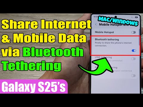 🔗 How to Share Internet & Mobile Data via Bluetooth Tethering on Galaxy S25/Ultra 💻(Windows/MAC)