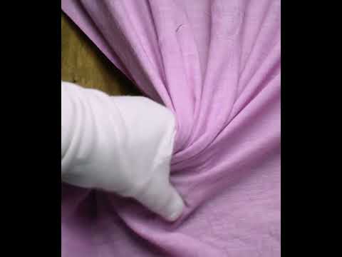 Chambray Pink Khadi Cotton 75 GSM Handwoven Fabric — video