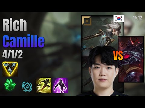 Rich Top Camille vs Sion lol KR solo rank Full Game 15.12 | 리치 카밀 vs 사이온