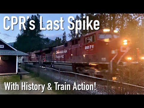 Craigellachie BC: Location of CPR’s Last Spike + Some History & a Train! (Like/Sub/Comment/Share 😊)