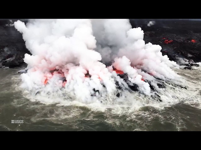 Прошлогоднее извержение вулкана увеличило площадь Гавайев на 350 гектаров