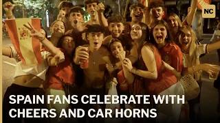 Spain Fans Celebrate with Cheers and Car Horns | AD1S