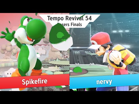 Tempo Revival 54 - Spikefire (Yoshi) Vs. nervy (Pkmn Trainer) - Losers Finals - Smash Ultimate