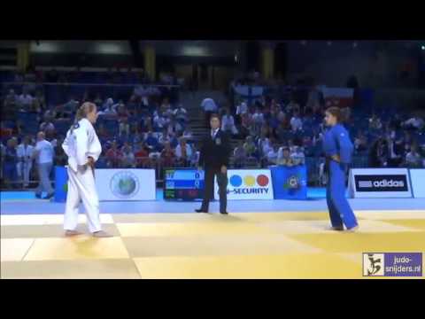 Judo 2013 European Championships Cadets Tallinn: Klimasauskaite (LTU) - Khramova (UKR) [-57kg]