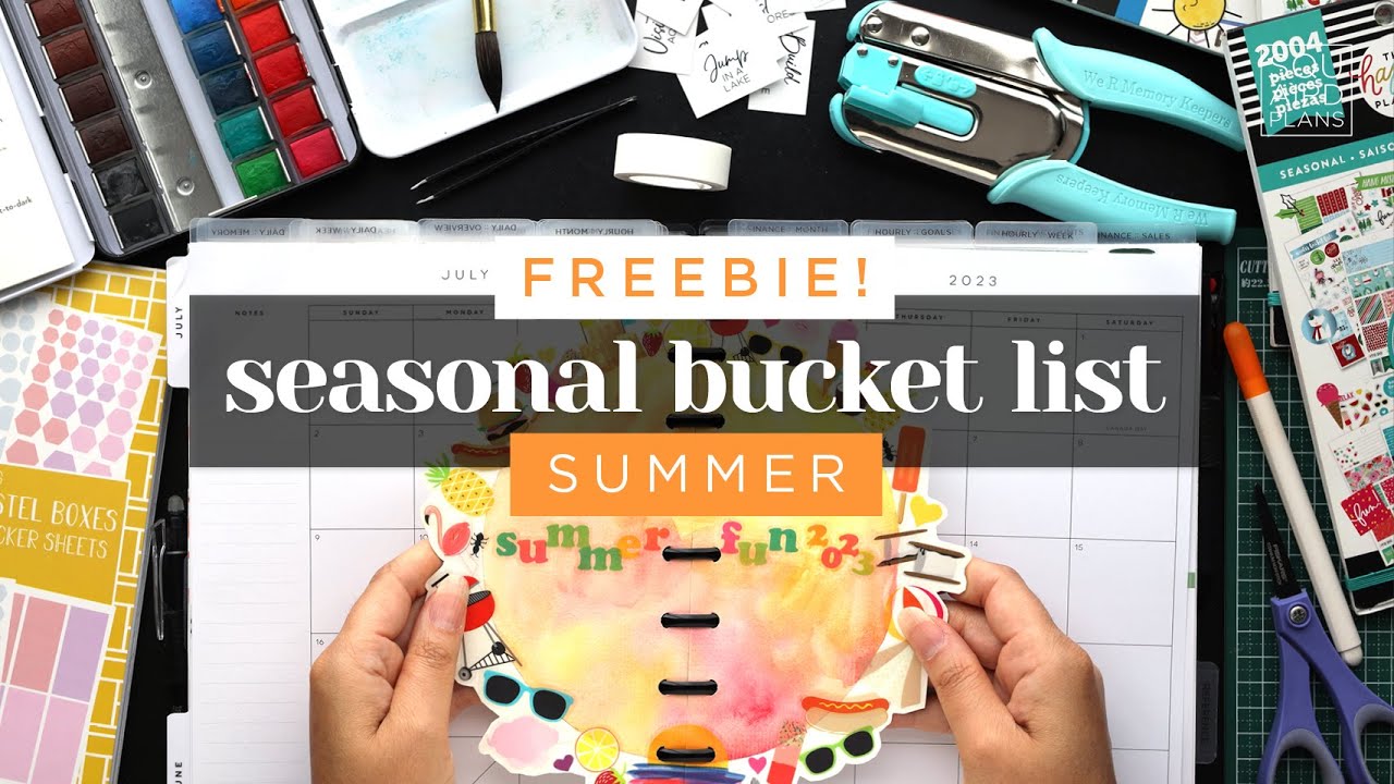 LET'S MAKE A SUMMER BUCKET LIST HAPPY PLANNER INSERT + FREE PRINTABLE!